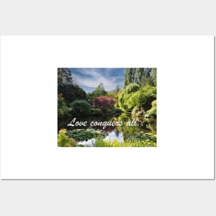 Love Conquers All: Butchart Gardens Pond Posters and Art